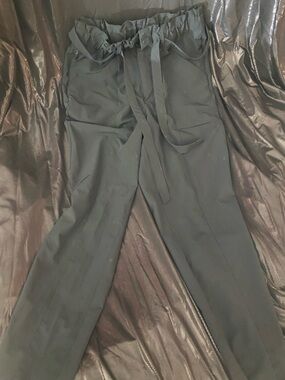 Paperbag Waist Black Women's Capris with Self Tie
